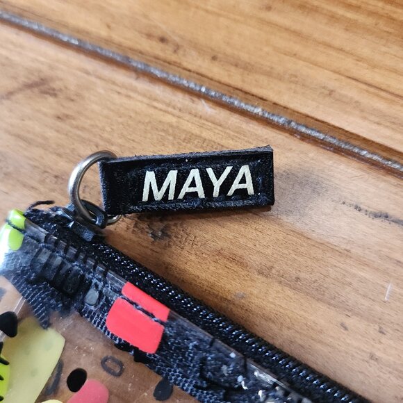 Maya clear with assorted colored people zip top make up bags - Picture 4 of 10